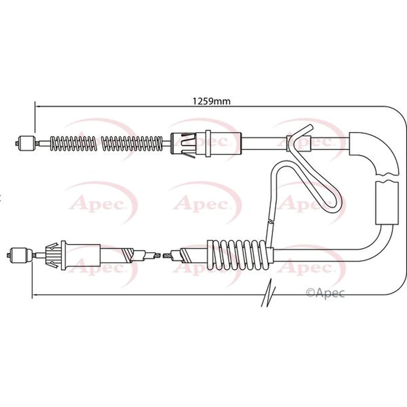 Apec Handbrake Cable Right Rear CAB1176
