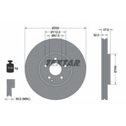 Textar 2 x Perforated Front Brake Discs 92124105