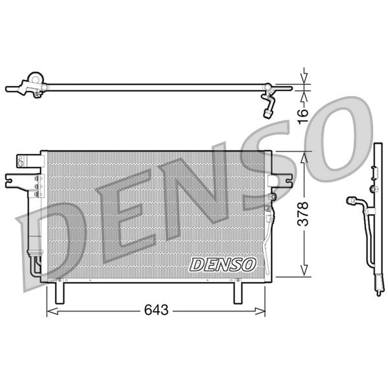 Denso Air Conditioning Condenser DCN46016