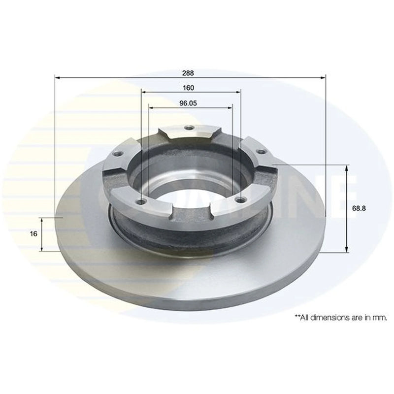 Comline 2 x Rear Brake Discs ADC1255
