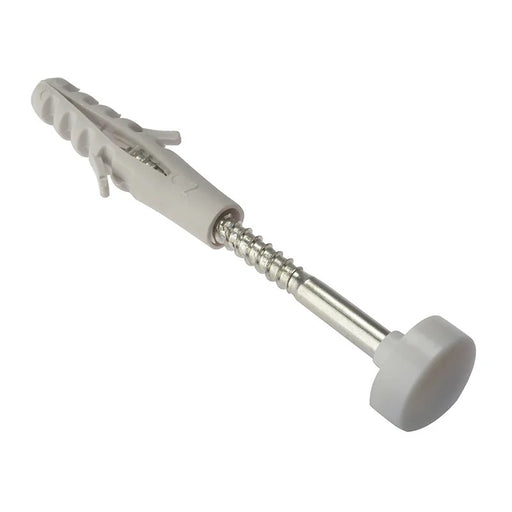ForgeFix W.C. Fixing Kit White Cap M6 x 80mm (1 Pair) - WCFK680
