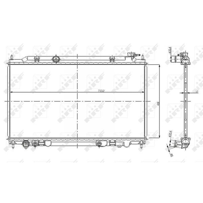 NRF Engine Radiator 56080