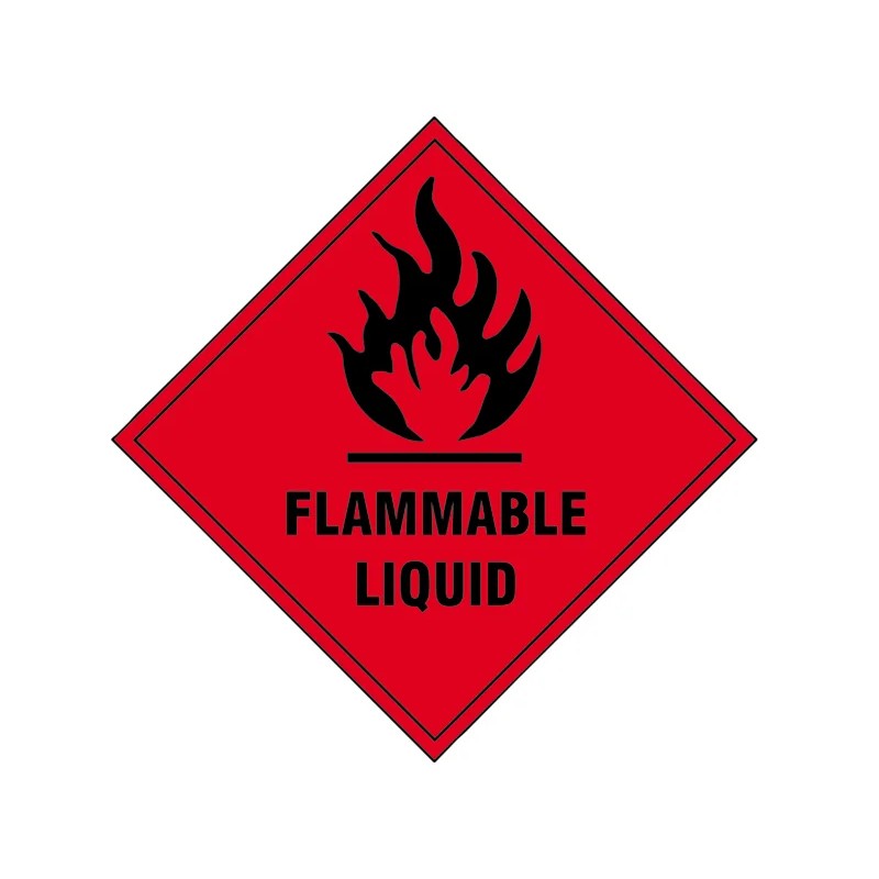 Scan Flammable Liquid - Self Adhesive Vinyl Sign 100 x 100mm - 1850S
