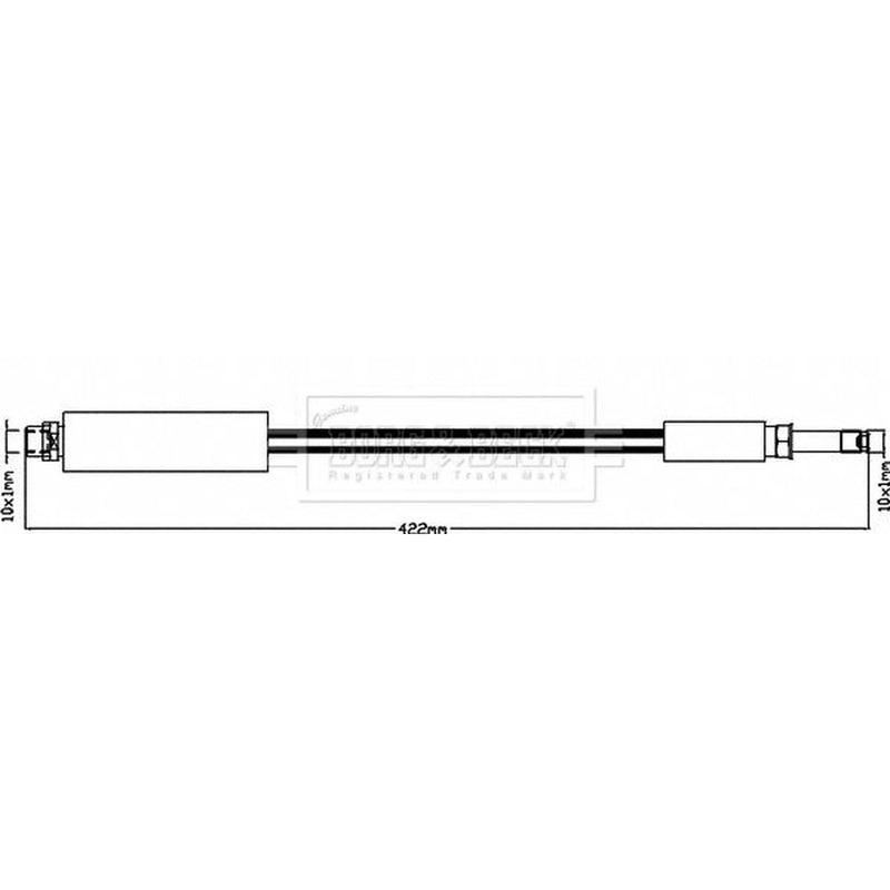 Borg & Beck Brake Hydraulic Hose Line Rear Left BBH8334