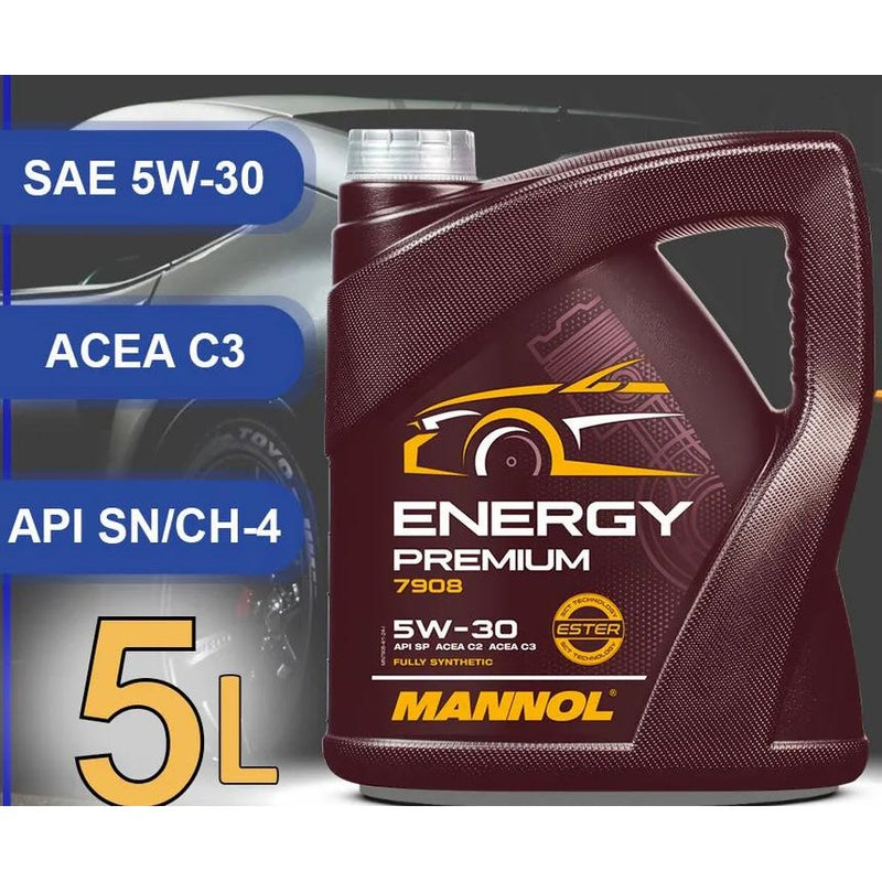 Mannol Premium 5w30 Fully Synthetic 5L Long Life Engine Oil Low Saps C3 dexos2