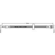 Juratek Brake Hydraulic Hose Line Rear JBH1028
