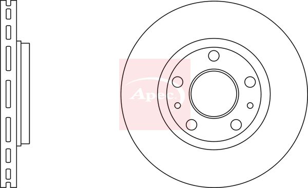 Apec 2 x Brake Disc Set Vented
