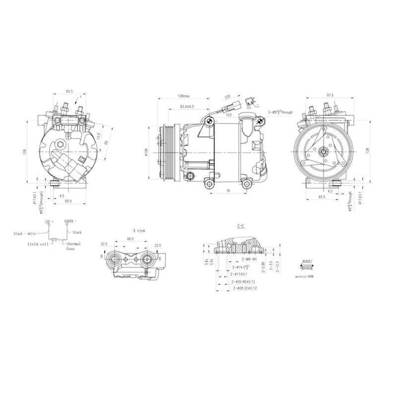 Hella Air Conditioning Compressor 8FK 366 201-041