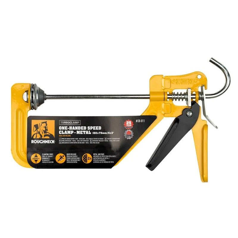 Roughneck TurboClamp™ One-Handed Speed Clamp - Metal Jaws 150mm (6in) - 38-011