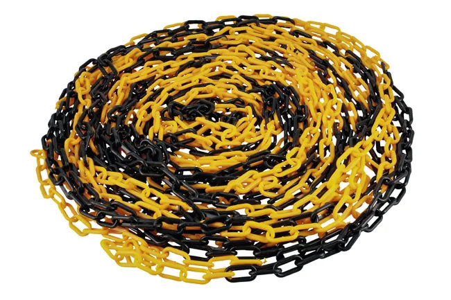 Laser Tools Plastic 6mm Chain 25m (Black/Yellow) - PL
