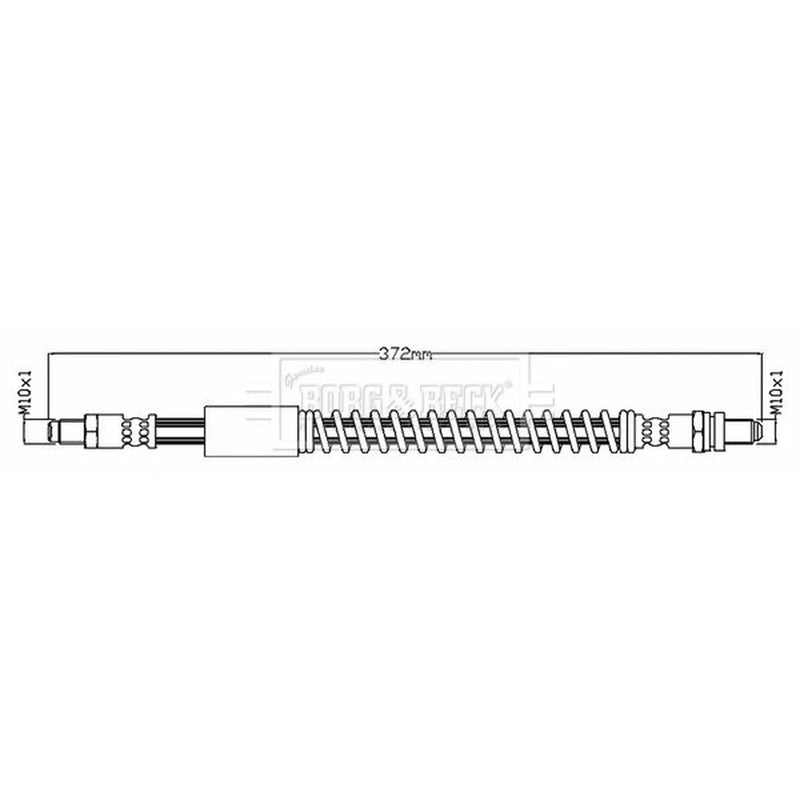 Borg & Beck Brake Hydraulic Hose Line Rear Left BBH8704