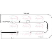 Apec Handbrake Cable Right Rear CAB1114