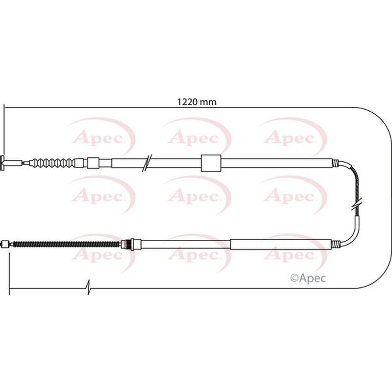 Apec Handbrake Cable Right Rear CAB1114