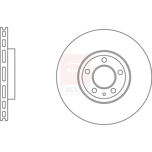 Apec 2 x Vented Front Brake Discs SDK6809