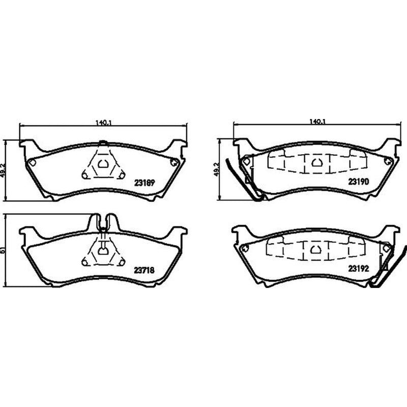 DON Rear Brake Pad Set PCP2203