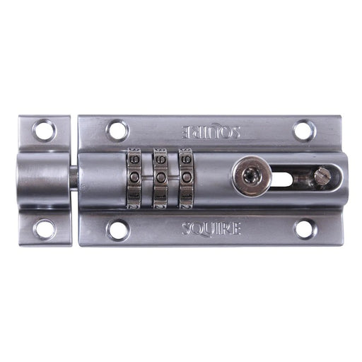 Squire CombiBolt 3 Re-Codable Locking Bolt Chrome 92mm - COMBI 3CH