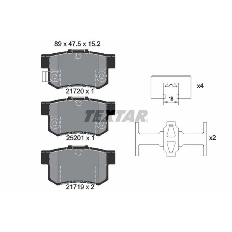 Textar Rear Brake Pad Set 2172001