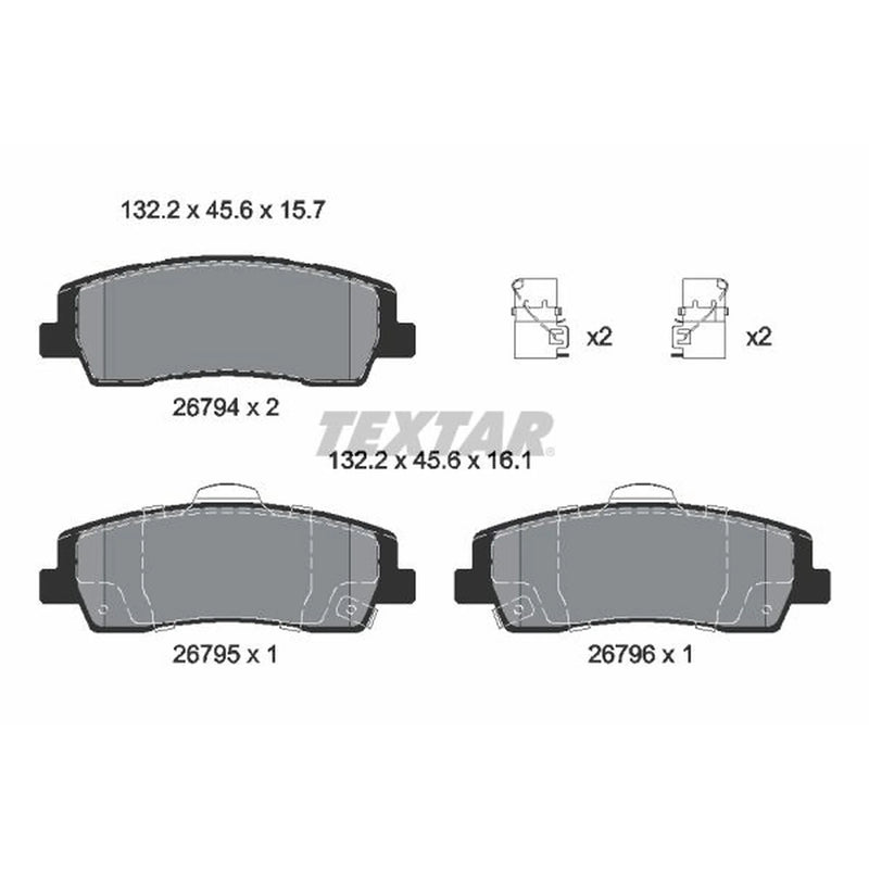 Textar Rear Brake Pad Set 2679401