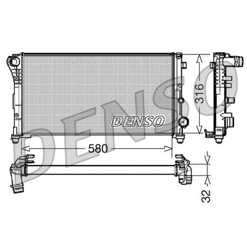 Denso Engine Radiator DRM09084