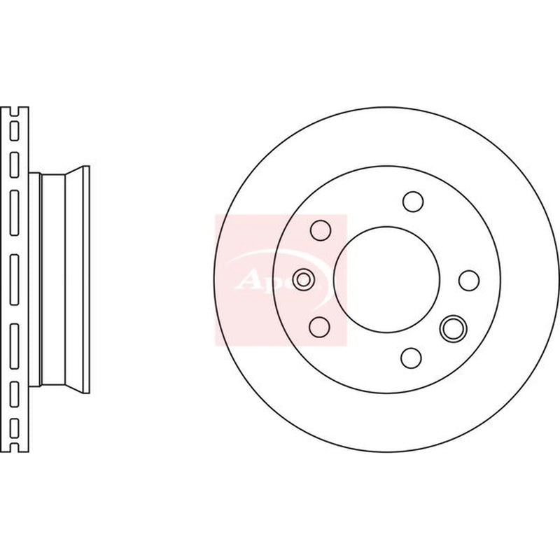 Apec 2 x Vented Front Brake Discs DSK771