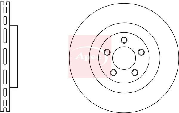 Apec 2 x Brake Disc Set Vented