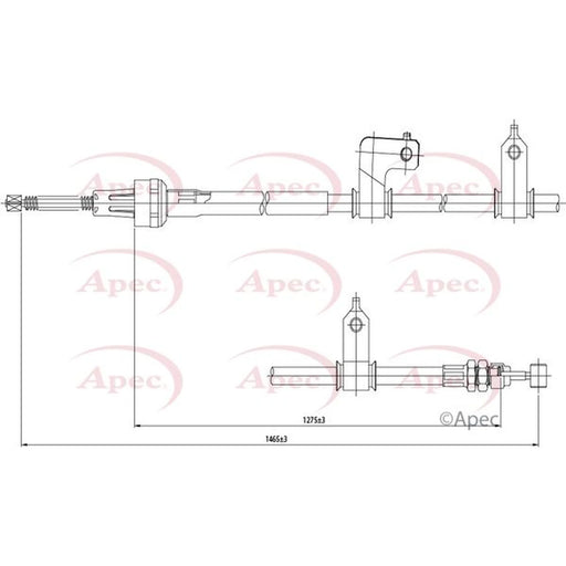 Apec Handbrake Cable Right Rear CAB1566