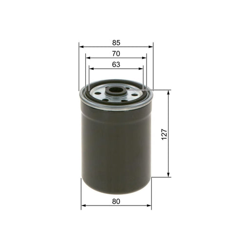 Genuine Bosch Cv Fuel Filter N4154 (Hgv) Fits Volvo B 12 - 12.0 4X2 - 91-06 1457 Bosch  - Town Parts