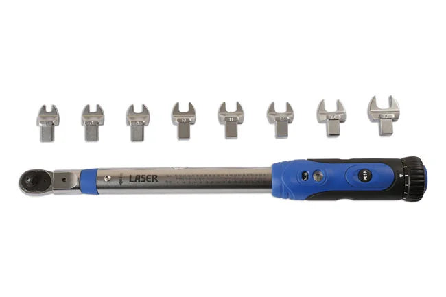 Laser Tools Torque Wrench 1/4"D - 9 Heads - PL