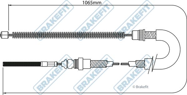 Apec Handbrake Cable Left Rear fits Fiat Ulysse 1994-2002 1.9 2.0