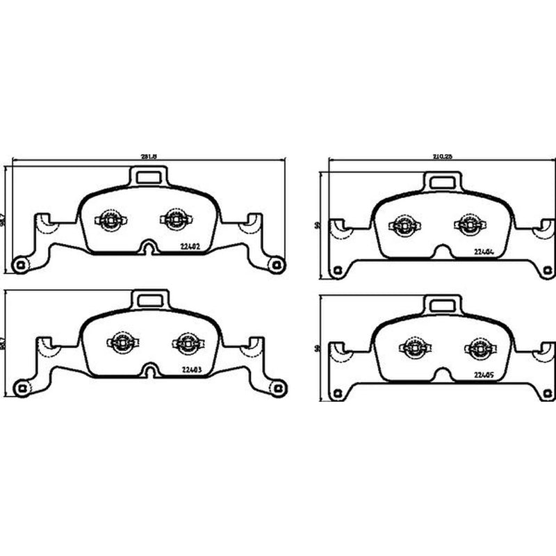 Brembo 4 x Front Brake Pad Set P85164