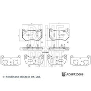 Blue Print Front Brake Pad Set ADBP420069