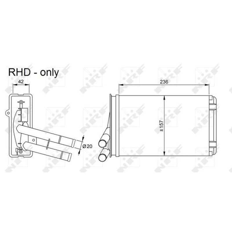 NRF Heater Matrix Core Heat Exchanger 54302
