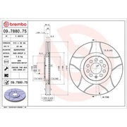 Brembo 2 x Slotted Front Brake Discs 09.7880.75
