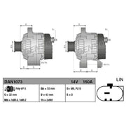 Denso Car Alternator 12V DAN1073