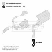 Borg & Beck Intercooler Turbo Charge Air Hose BTH1623