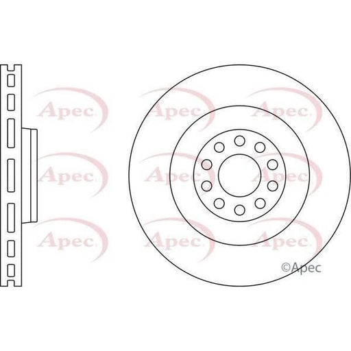 APEC Brake Disc (Front) (Single) DSK3691 fits Jeep Apec  - Town Parts