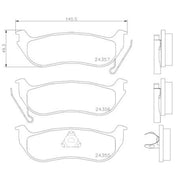 Brembo 4 x Rear Brake Pad Set P37009