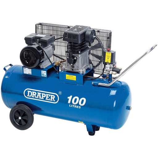 Draper Belt-Driven Air Compressor, 100L, 2.2kW 31254 Draper  - Town Parts
