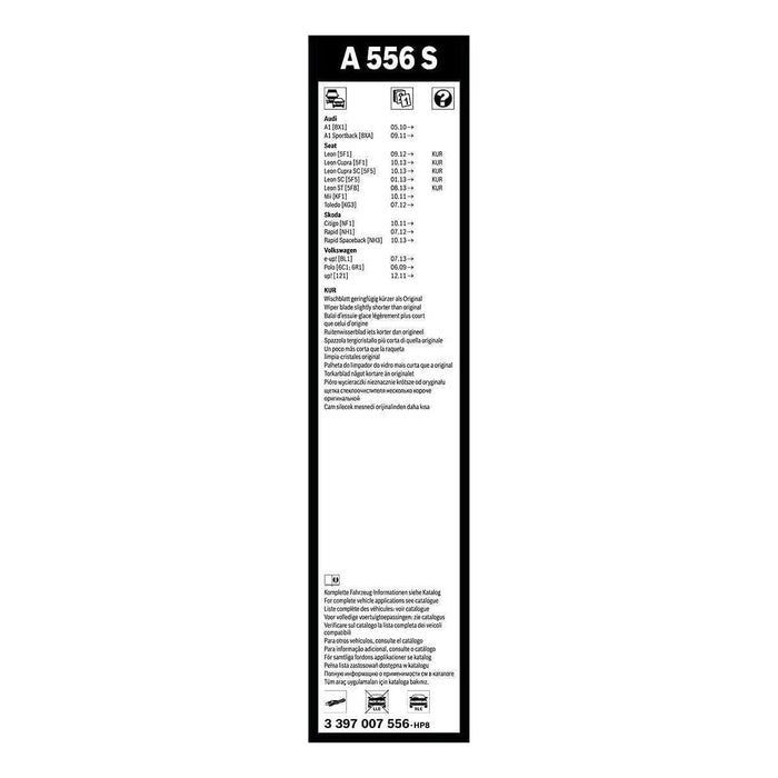 Genuine Bosch Aerotwin Front Windscreen Wiper Blades A556S 600Mm/400Mm Bosch  - Town Parts