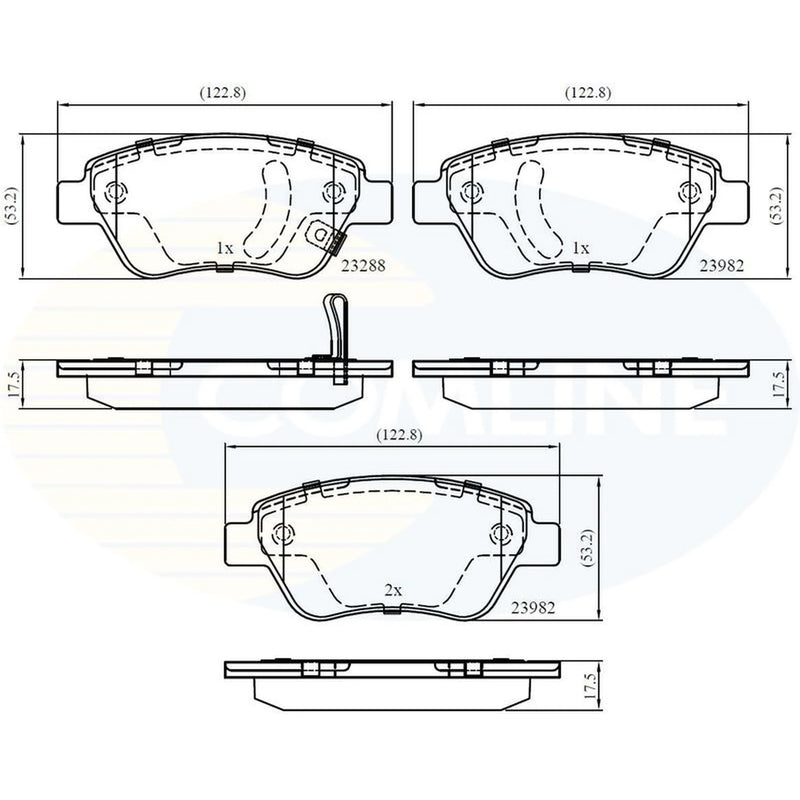 Comline 4 x Front Brake Pad Set CBP31594