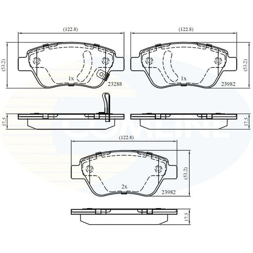 Comline 4 x Front Brake Pad Set CBP31594