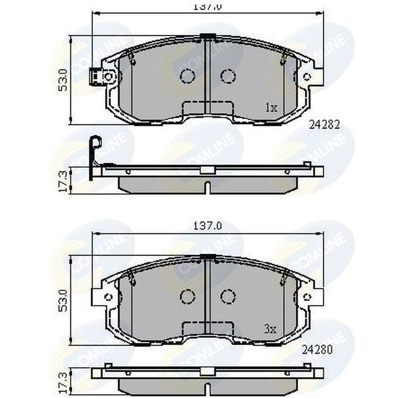 Comline 4 x Front Brake Pad Set CBP32025