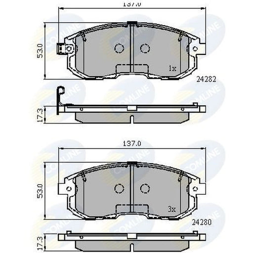 Comline 4 x Front Brake Pad Set CBP32025