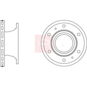 Apec 2 x Vented Brake Discs DSK2873