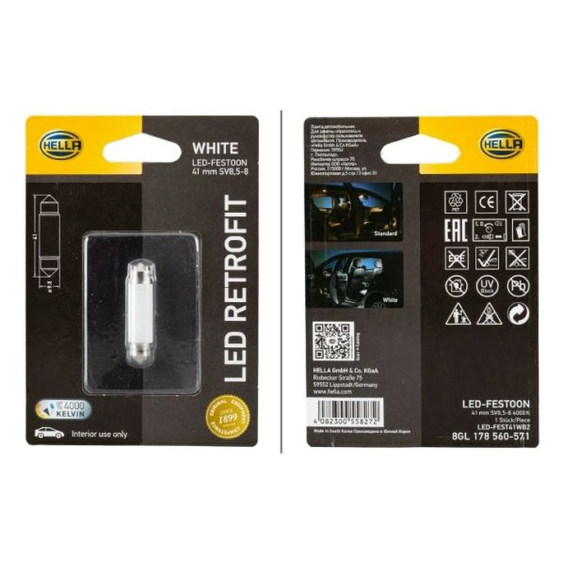Hella Led Retrofit Festoon 41MM 4000K 8GL 8GL 178 560-571