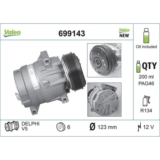 Valeo Air Conditioning Compressor 699143