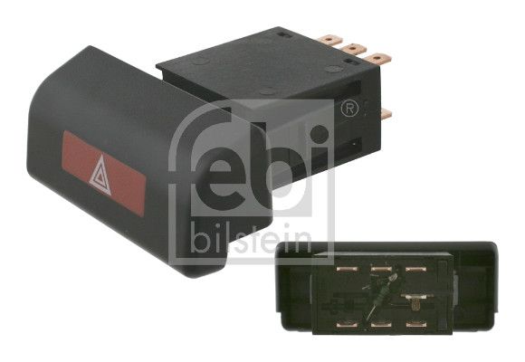 Febi Hazard Warning Light Switch Dashboard 7 Connectors Plasti fits Opel Corsa A