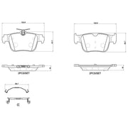 Brembo 4 x Rear Brake Pad Set P85184