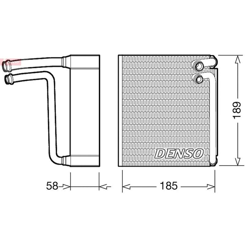 Denso Air Conditioning Evaporator DEV09025