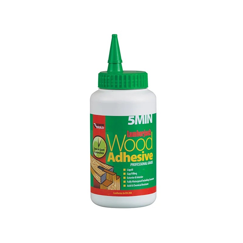 Everbuild Sika Lumberjack 5min Polyurethane Wood Adhesive Liquid 750g